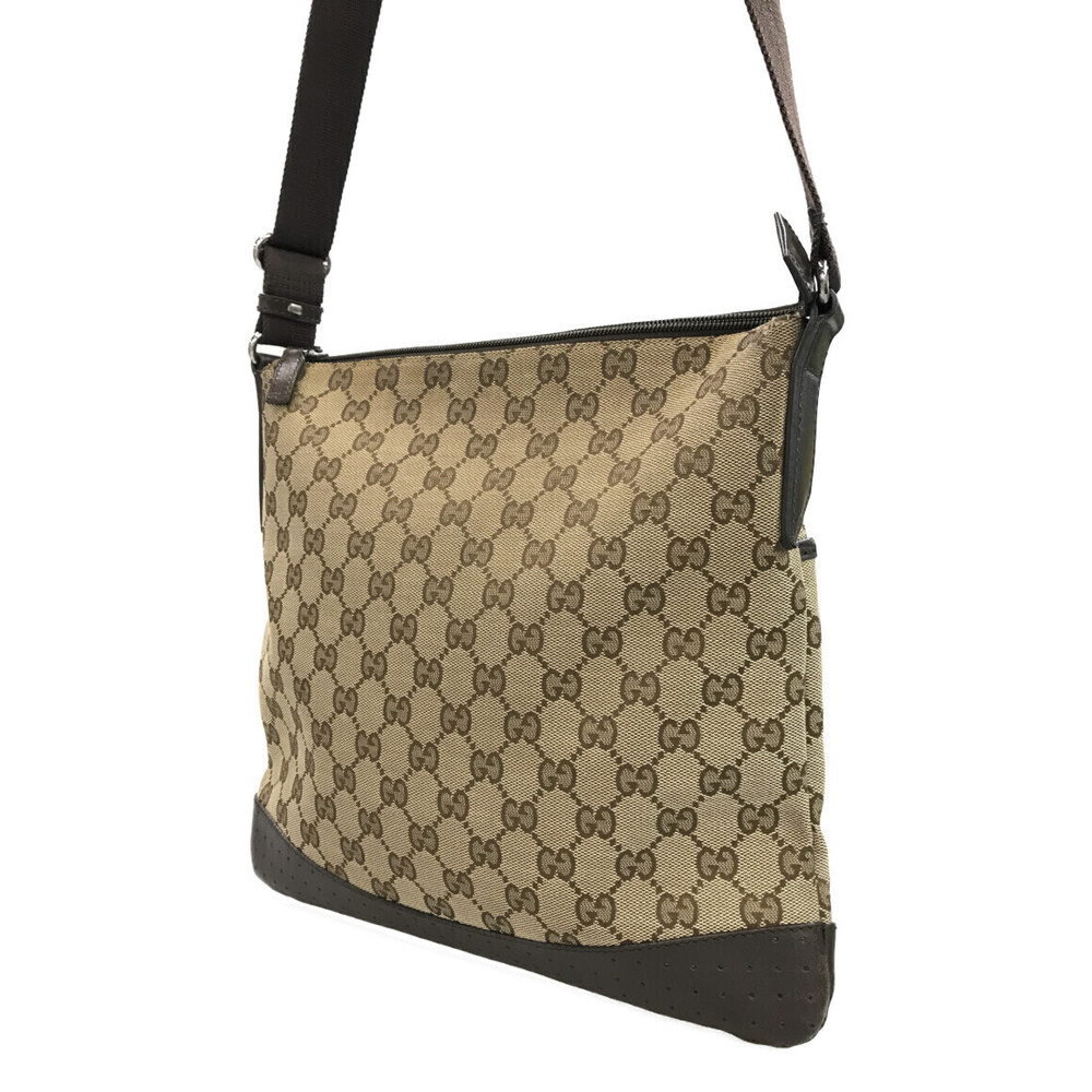 Gucci Bag Tan GG Messenger Canvas Crossbody Shoulder